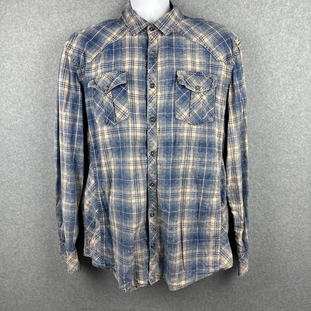 BKE Men's Vintage 1967 Athletic Fit Long Sleeve Button Down Shirt‎ Size XL